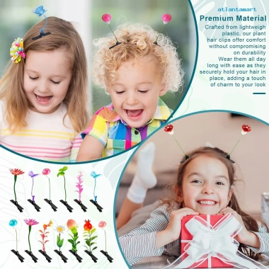 100 kẹp tóc cây nhân tạo hoa cỏ nấm mỏ vịt – chụp ảnh, quà Giáng Sinh cho bé gái 3 100 kẹp tóc cây nhân tạo hoa cỏ nấm mỏ vịt – chụp ảnh, quà Giáng Sinh cho bé gái 3