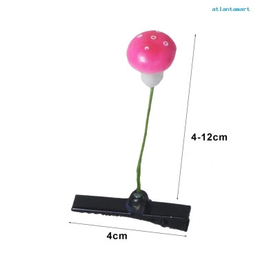100 kẹp tóc cây nhân tạo hoa cỏ nấm mỏ vịt – chụp ảnh, quà Giáng Sinh cho bé gái