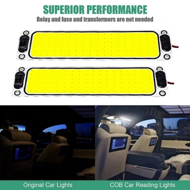 2 Đèn LED COB 12-24V 108LED Nội Thất Ô Tô RV - Trần Mái Vòm, Cắm Trại Xe Kéo 225.500 5