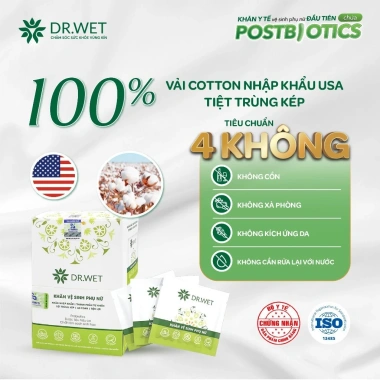 2 hộp Khăn ướt Dr.Wet vệ sinh phụ nữ 25 gói giảm mùi, giảm viêm – Giá 198.000 VND 6