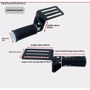 2 Tựa Chân Trước Xe Máy Đường Phố Gập Lại Kim Loại - Thoải Mái, Bàn Đạp DIY VN 10