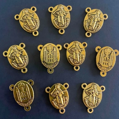 20 Miếng Đệm Kết Nối 3 Lỗ Virgin Mary - Bộ DIY Vòng Cổ Tay, Trang Sức Thủ Công 2