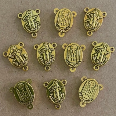20 Miếng Đệm Kết Nối 3 Lỗ Virgin Mary - Bộ DIY Vòng Cổ Tay, Trang Sức Thủ Công 3