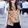 2.025 Đầm Nữ Phong Cách Trung Hoa Cổ Quan Thoại Tay Ngắn Màu Trơn Thời Trang 6