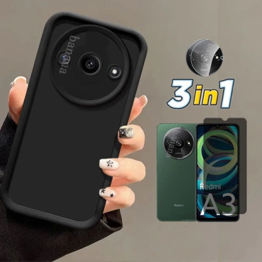 3in1 Redmi A3 Trọn Gói Ốp Chống Sốc Kính Cường Lực Gốm + Phim Ống Giá 47.520 VND