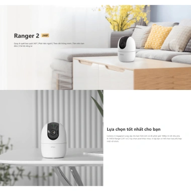 3M Camera WiFi Imou A32 Ranger 2 2K Xoay 360 Đàm Thoại 2 Chiều - Nhà Chính Hãng 509k