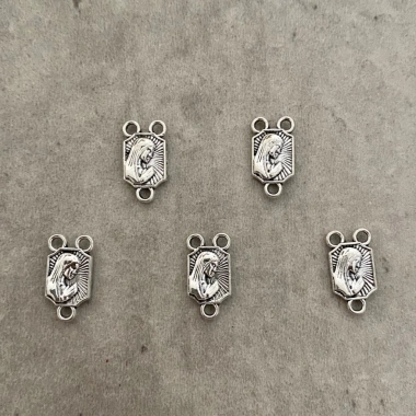 5 Chiếc Quyến Rũ Thánh Giá Mân Côi 3 Lỗ Bạc – DIY Hạt Cầu Nguyện, Hợp Kim Đẹp, 41.800 VND 6