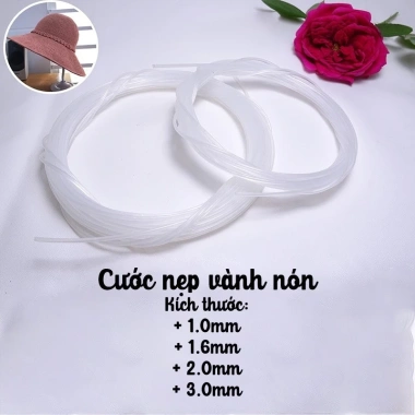 5 mét cước nhựa nẹp vành nón mũ len sợi handmade - Giá 15.000đ, bền nhẹ, dễ làm 3