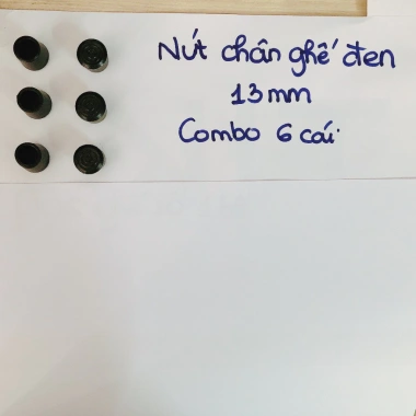 6 Chụp Ngoài Phi 13mm + Nút Đen Bịt Chân Ghế, Bàn, Ống - Giá Giảm 16.800 VND