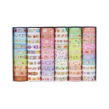 60 Cuộn Washi Băng Sổ Tay Nhân Vật Cổ Hộp Quà Tặng Người Mới Bắt Đầu LGOR
