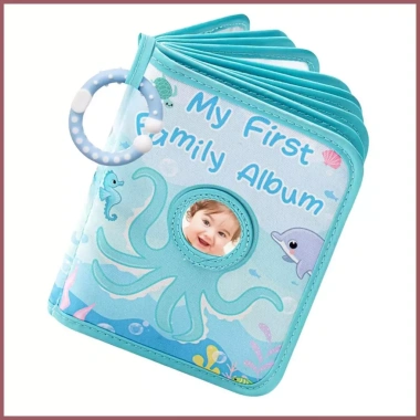 Album Gia Đình Đầu Tiên - Sách Vải Ảnh Mềm Đa Thế Hệ, Ghi Lại Khoảnh Khắc Đáng Yêu Cho Bé Gái và Bé Trai