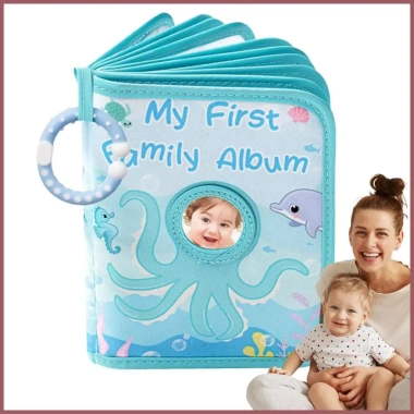 Album Gia Đình Đầu Tiên - Sách Vải Ảnh Mềm Đa Thế Hệ, Ghi Lại Khoảnh Khắc Đáng Yêu Cho Bé Gái và Bé Trai