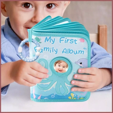 Album Gia Đình Đầu Tiên - Sách Vải Ảnh Mềm Đa Thế Hệ, Ghi Lại Khoảnh Khắc Đáng Yêu Cho Bé Gái và Bé Trai