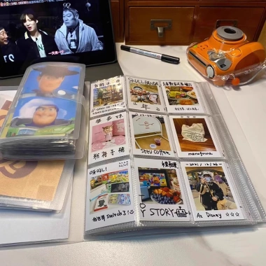Album Polaroid 9cm Đa Năng Lưu Trữ Ảnh Bưu Thiếp, Miếng Dán, Phim Vé, Thẻ Kỷ Niệm Nhỏ Gọn Sang Trọng