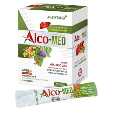 Alco-Med Hỗ Trợ Giải Rượu 20 Gói - Giải Độc Gan, Giảm Đau Đầu, Mệt Mỏi, Buồn Nôn - Chỉ 200k (Giá Gốc 256k)