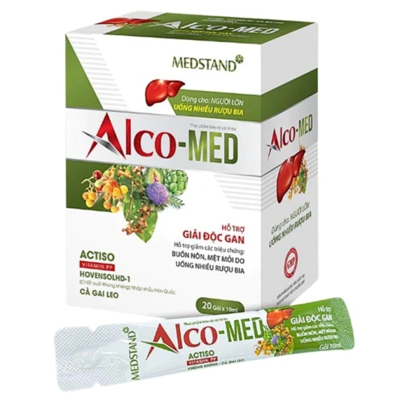 Hình ảnh sản phẩm Alco-Med Hỗ Trợ Giải Rượu 20 Gói - Giải Độc Gan, Giảm Đau Đầu, Mệt Mỏi, Buồn Nôn - Chỉ 200k (Giá Gốc 256k)