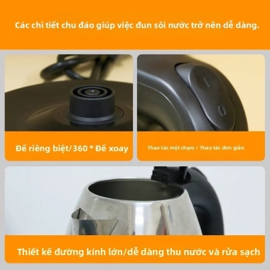 Ấm đun nước điện Wanlida dung tích lớn, tự động ngắt, giá 217.700 VND