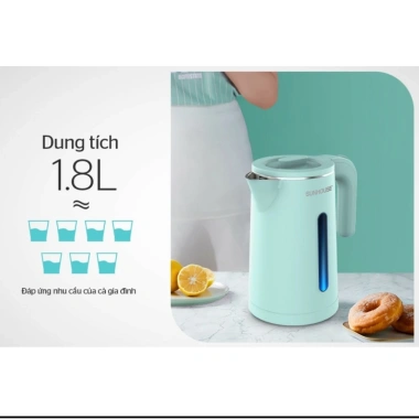 Ấm Đun Nước Siêu Tốc 2 Lớp Cách Nhiệt 1.8L/2L 1.500W - Giá Ưu Đãi 85.000 VND 6 Ấm Đun Nước Siêu Tốc 2 Lớp Cách Nhiệt 1.8L/2L 1.500W - Giá Ưu Đãi 85.000 VND 6