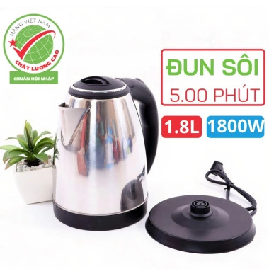 Ấm Đun Nước Siêu Tốc 2 Lớp Cách Nhiệt 1.8L/2L 1.500W - Giá Ưu Đãi 85.000 VND