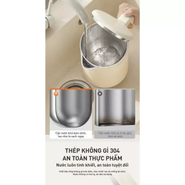 Ấm đun siêu tốc Joyoung JEK-188 1.5L Inox – An toàn, chống bỏng, tự ngắt, giá 539.100₫
