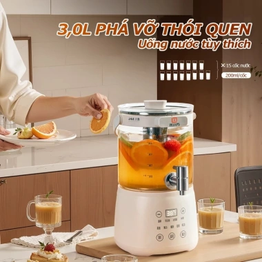 Ấm thủy tinh thông minh EXYT 3L giữ nhiệt 24h 9 chức năng tặng rây lọc inox cao cấp 2 Ấm thủy tinh thông minh EXYT 3L giữ nhiệt 24h 9 chức năng tặng rây lọc inox cao cấp 2