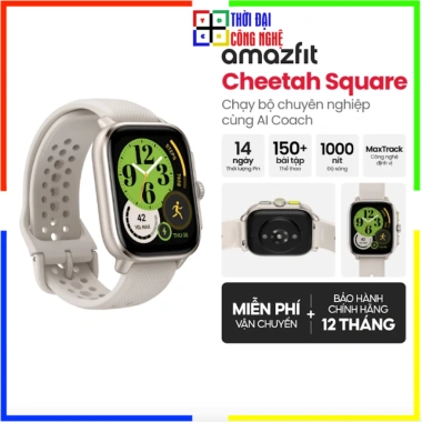 Amazfit Cheetah Square GPS - Đồng hồ thông minh chính hãng, bảo hành 12 tháng, giảm 620k