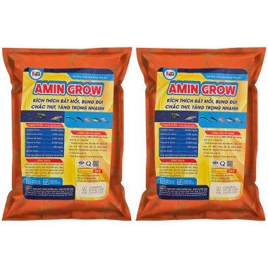Amin Grow – Siêu tăng trọng, tăng thịt, tạo màu đẹp cho cá, ếch, lươn – Giá 215k