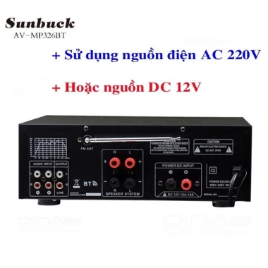 Amly Karaoke Sunbuck 326BT Cổng 12V 220V Bluetooth Bảo hành chính hãng Giá chỉ 170k