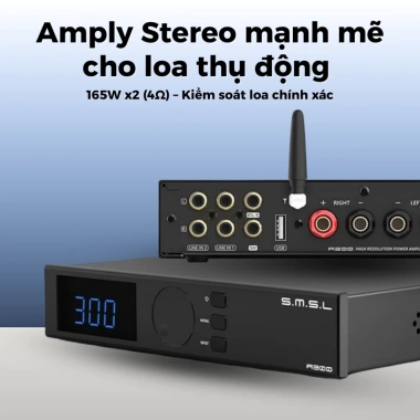 Amply SMSL A300 - Khuếch Đại Công Suất Cao Cho Loa Cột & Hệ Thống Âm Thanh Gia Đình, Giá 5.176.000₫ 4