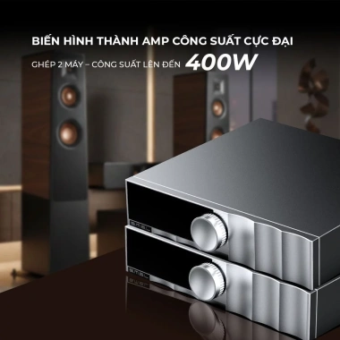 Amply SMSL PA200 400W GaN cao cấp Bộ khuếch đại âm thanh cho bàn, giảm giá 21% 7