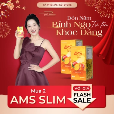 AMS SLIM 2 Hộp Viên Uống Cải Thiện Vóc Dáng, Hỗ Trợ Chuyển Hóa Chất Béo - 454.999₫