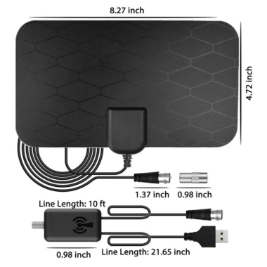 Áng-ten TV YUUKII DVB-T2 cho TV Box 4K/8K - Tăng Cường HDTV 1.080p, Giá Siêu Ưu Đãi 82.170 VND 2