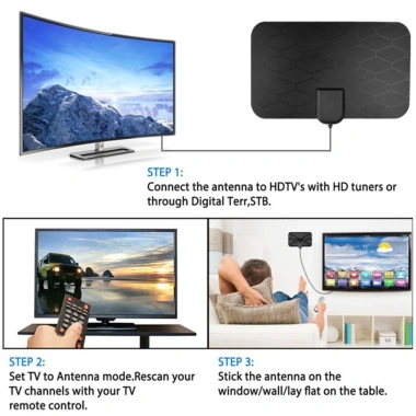 Áng-ten TV YUUKII DVB-T2 cho TV Box 4K/8K - Tăng Cường HDTV 1.080p, Giá Siêu Ưu Đãi 82.170 VND 8