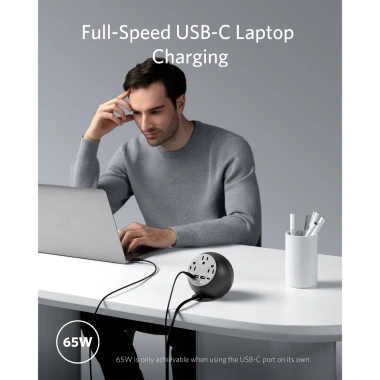 Anker 637 MagGo A9.137 Trạm sạc 65W 8in1 – 1 sạc từ tính, 3 AC, 2 USB‑A, 2 USB‑C, Giá 2.05 triệu