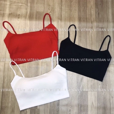 Áo 2 dây mút ngực 2 lớp vải bo gân cực đẹp POONE shop giảm giá 78.000₫