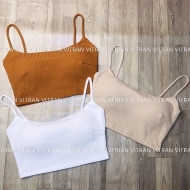 Áo 2 dây mút ngực 2 lớp vải bo gân cực đẹp POONE shop giảm giá 78.000₫