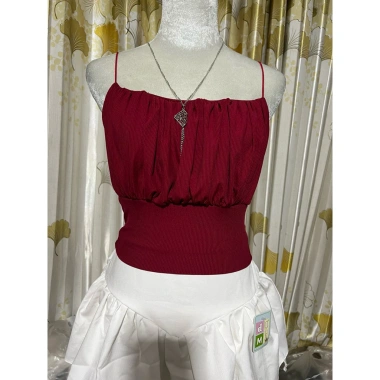 Áo 2 dây nhúm ngực 2 lớp, bigsize, vải tăm lụa cao cấp, có mút & giãn - 72.806₫