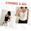 Áo 2 dây thời trang phom dài vải gân tăm - tặng dây chuyền, chỉ 18.000₫, mùa hè