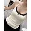 Áo 2 dây thời trang phom dài vải gân tăm - tặng dây chuyền, chỉ 18.000₫, mùa hè 3