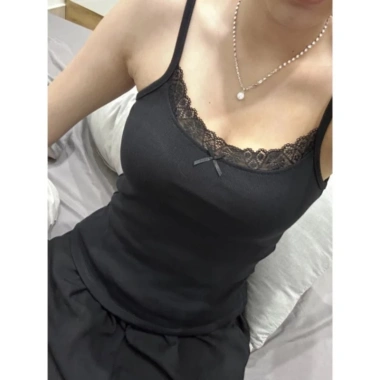 Áo 2 dây thời trang phom dài vải gân tăm - tặng dây chuyền, chỉ 18.000₫, mùa hè 5