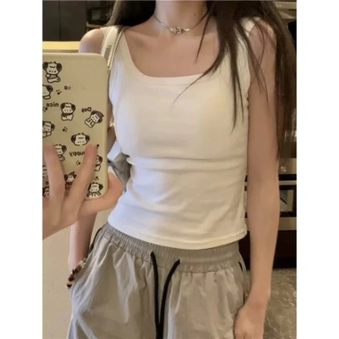 Áo Ba Lỗ Choice Dây To Có Mút Ngực Cổ Vuông Màu Trơn 312 - Giá chỉ 49.000₫, giảm từ 62.720₫