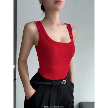 Áo ba lỗ cổ U dài vải thun gân tăm lụa cao cấp A3 - Giá chỉ 67.620₫ kèm quà tặng