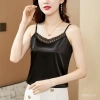 Áo ba lỗ không tay ren ngoại cỡ nữ - Hai dây satin mát mẻ, áo khoác lót trong 2