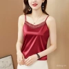 Áo ba lỗ không tay ren ngoại cỡ nữ - Hai dây satin mát mẻ, áo khoác lót trong 4