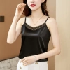 Áo ba lỗ không tay ren ngoại cỡ nữ - Hai dây satin mát mẻ, áo khoác lót trong 7