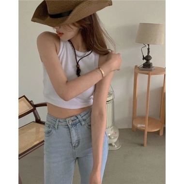 Áo ba lỗ nữ trơn 2 lớp, nhiều màu, croptop ôm body, vải mềm mịn thoáng mát, co giãn tốt - chỉ 39.000₫ 5