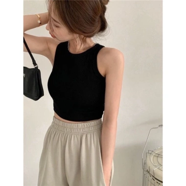 Áo ba lỗ nữ trơn 2 lớp, nhiều màu, croptop ôm body, vải mềm mịn thoáng mát, co giãn tốt - chỉ 39.000₫ 8