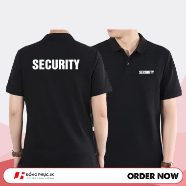 Áo Bảo Vệ Vệ Sĩ Đen In Chữ Security - Vải Cá Sấu Bền Đẹp Giá Ưu Đãi 115k 2