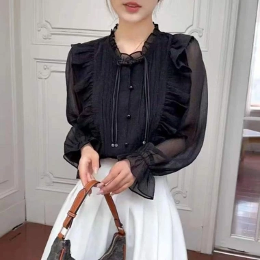 Áo Barong Filipiniana Hiện Đại Voan Ren Xù - Phong Cách Độc Đáo Giá 226.204₫