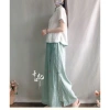 Áo blouse cài nút Trung Quốc, thêu cotton lanh, 210.189₫ - Trang phục châu Á nữ 5